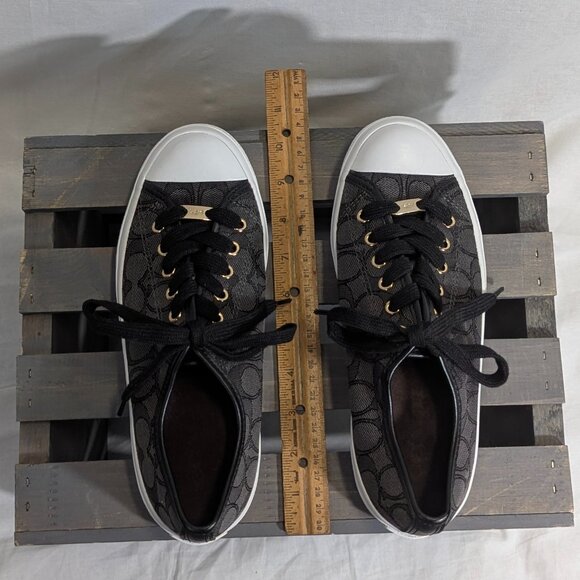 NWOB Coach Signature Logo Black/Gray Tennis Shoes Size 7.5 - Picture 9 of 15